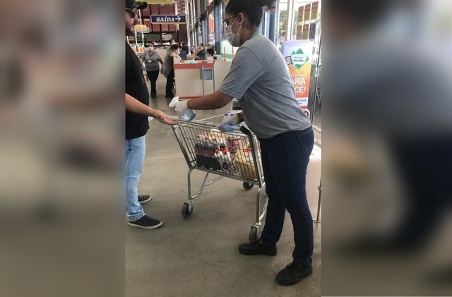 Atacadão de Três Lagoas pede a maior conscientização dos clientes. Foto: Rádio Caçula