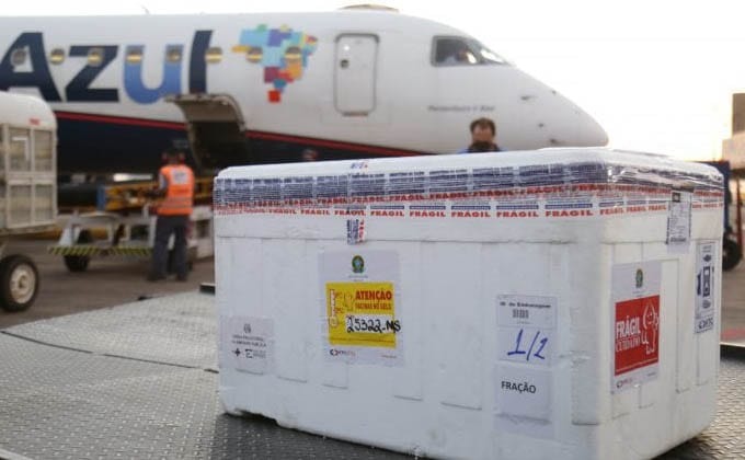 Última remessa da vacinas chegou a MS na última terça-feira (09). (Foto: Leonardo de França, Midiamax)