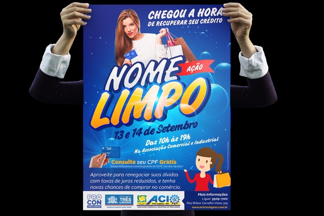 Cartaz da parceria entre Procon e Associação Comercial e Industrial de Três Lagoas