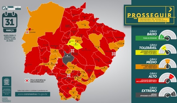 A partir da próxima segunda (5) três toques de recolher passam a valer em Mato Grosso do Sul — Foto: GOVMS/Divulgação