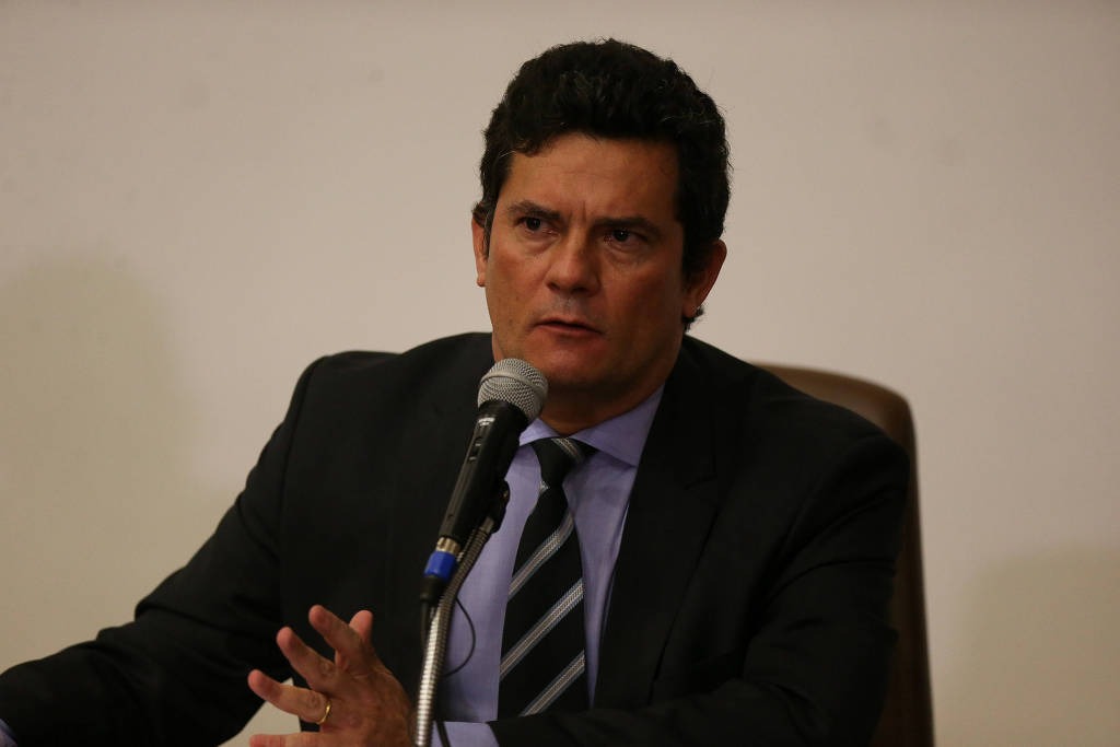 O ministro Sergio Moro, ao anunciar sua demissão do governo Bolsonaro - Pedro Ladeira/Folhapress